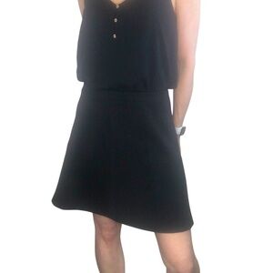 J. Crew Fluted Flippy Skirt Black A Line Sz 4 NEW Black Mini Preppy A Line Lined